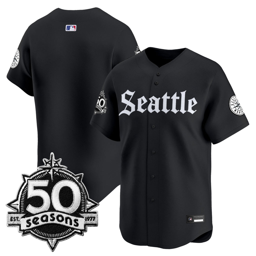 SEA 50 Seasons Patch Vapor Premier Limited Jersey - Gothic Edition - All Stitched
