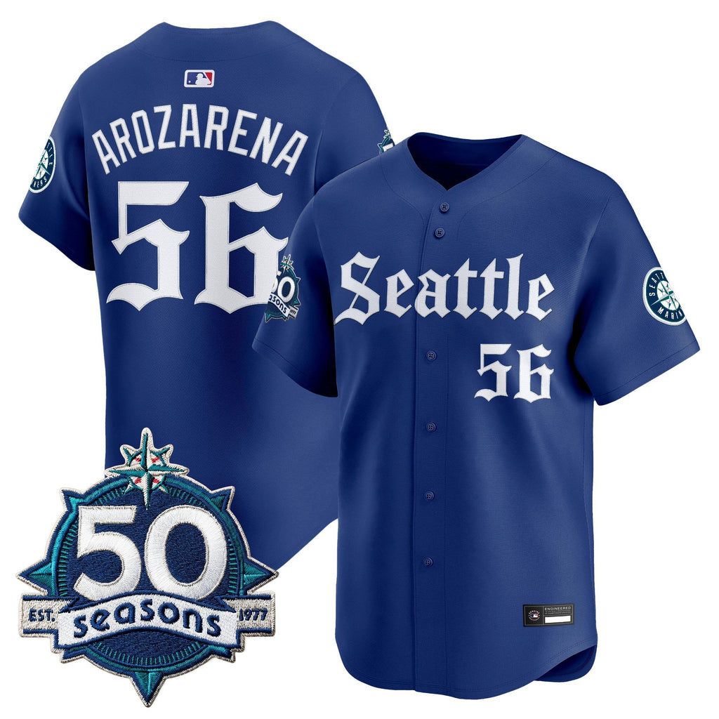 SEA 50 Seasons Patch Vapor Premier Limited Jersey - Gothic Edition - All Stitched