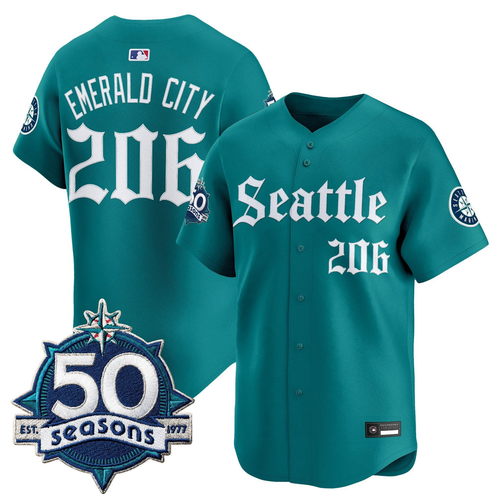 SEA 50 Seasons Patch Vapor Premier Limited Jersey - Gothic Edition - All Stitched