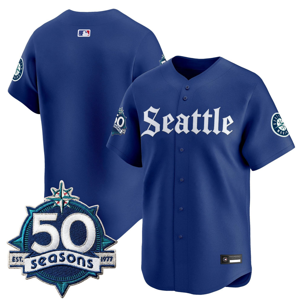 SEA 50 Seasons Patch Vapor Premier Limited Jersey - Gothic Edition - All Stitched