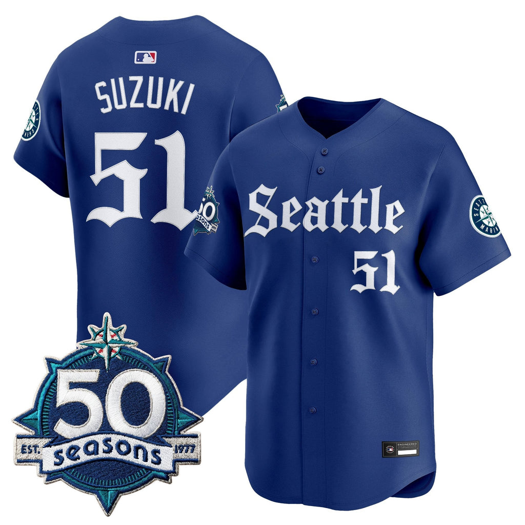 SEA 50 Seasons Patch Vapor Premier Limited Jersey - Gothic Edition - All Stitched