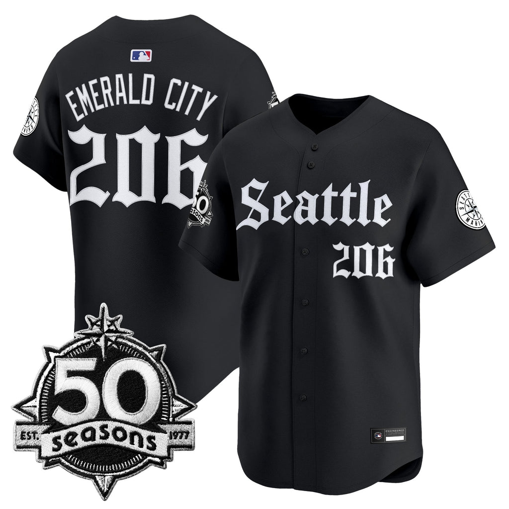 SEA 50 Seasons Patch Vapor Premier Limited Jersey - Gothic Edition - All Stitched