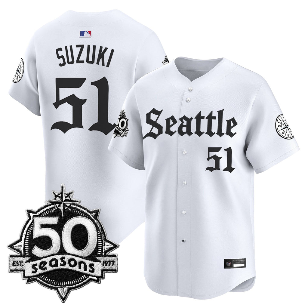 SEA 50 Seasons Patch Vapor Premier Limited Jersey - Gothic Edition - All Stitched