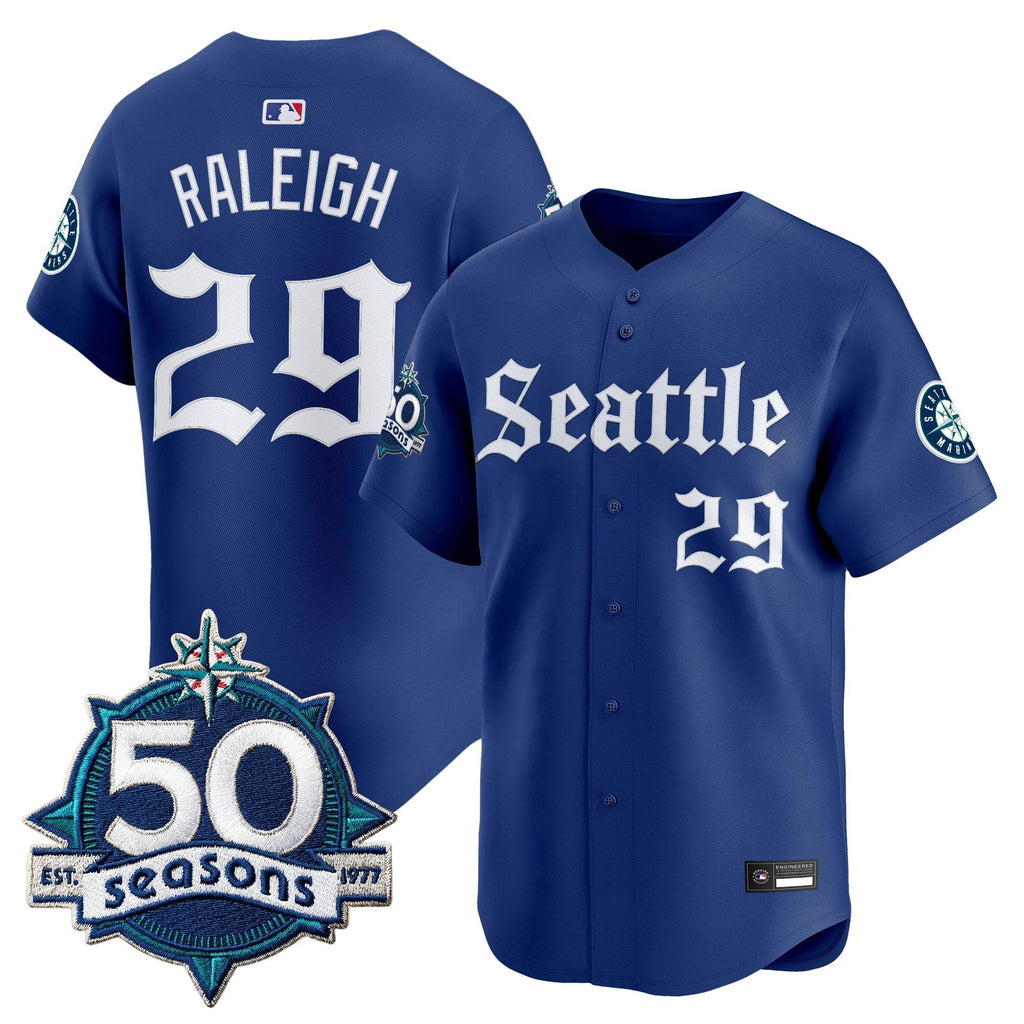 SEA 50 Seasons Patch Vapor Premier Limited Jersey - Gothic Edition - All Stitched