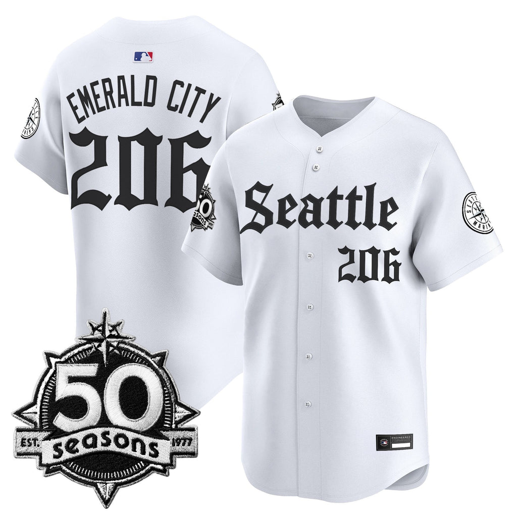 SEA 50 Seasons Patch Vapor Premier Limited Jersey - Gothic Edition - All Stitched