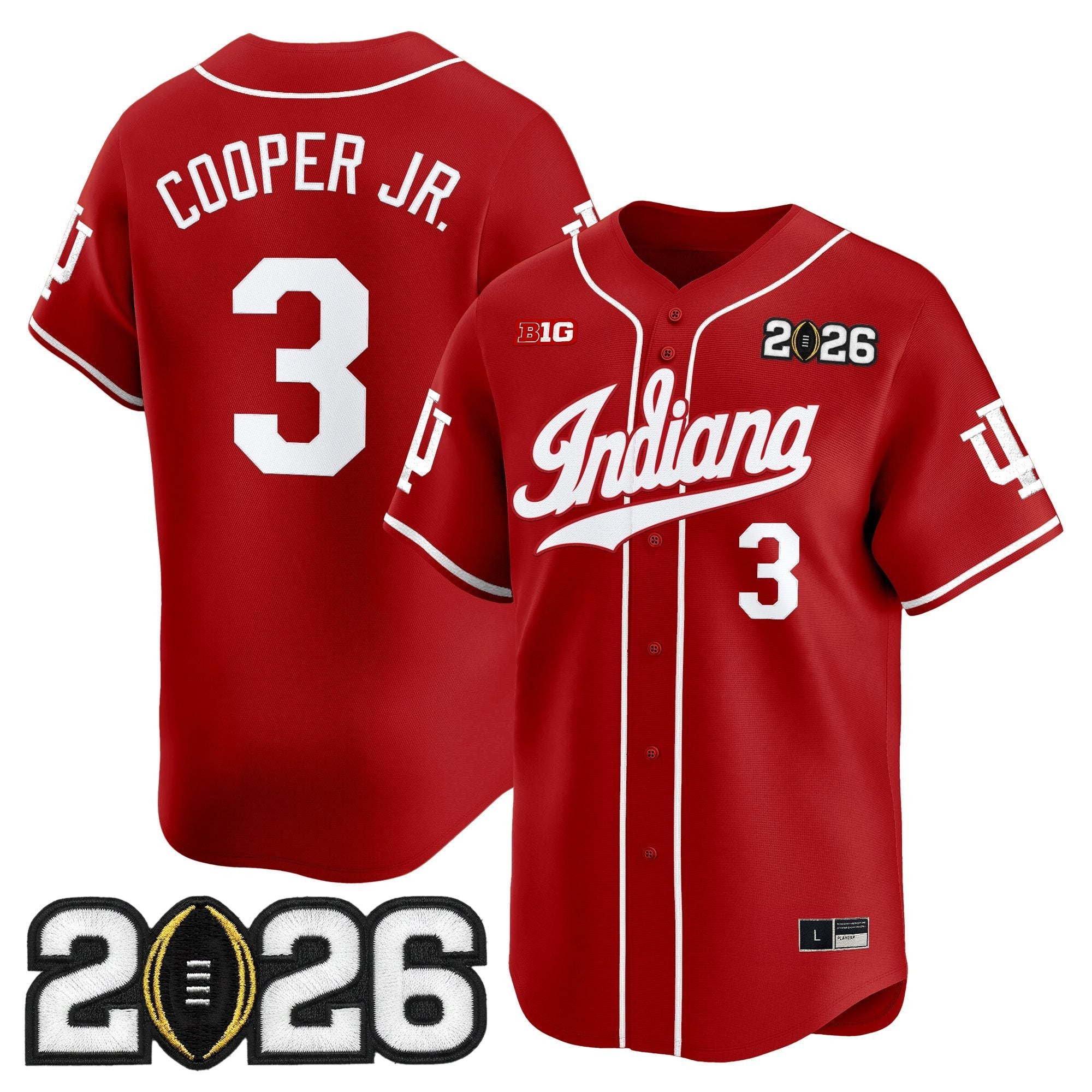 Ind 2026 CFP Final Patch Vapor Baseball Jersey - All Stitched