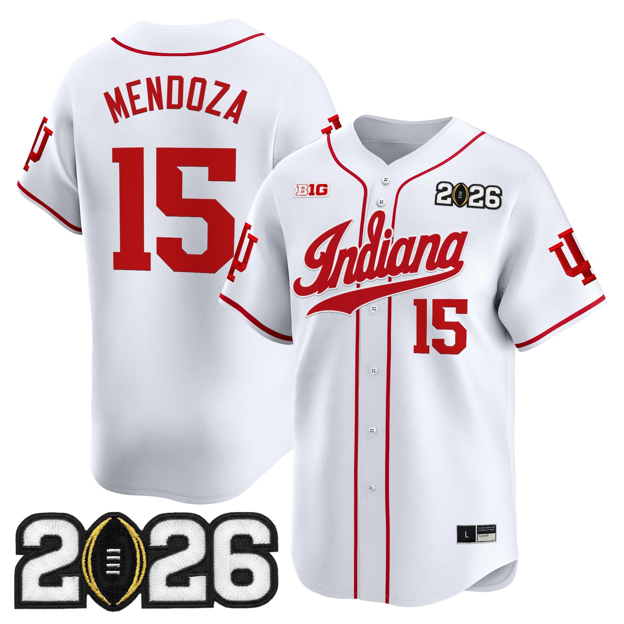 Ind 2026 CFP Final Patch Vapor Baseball Jersey - All Stitched