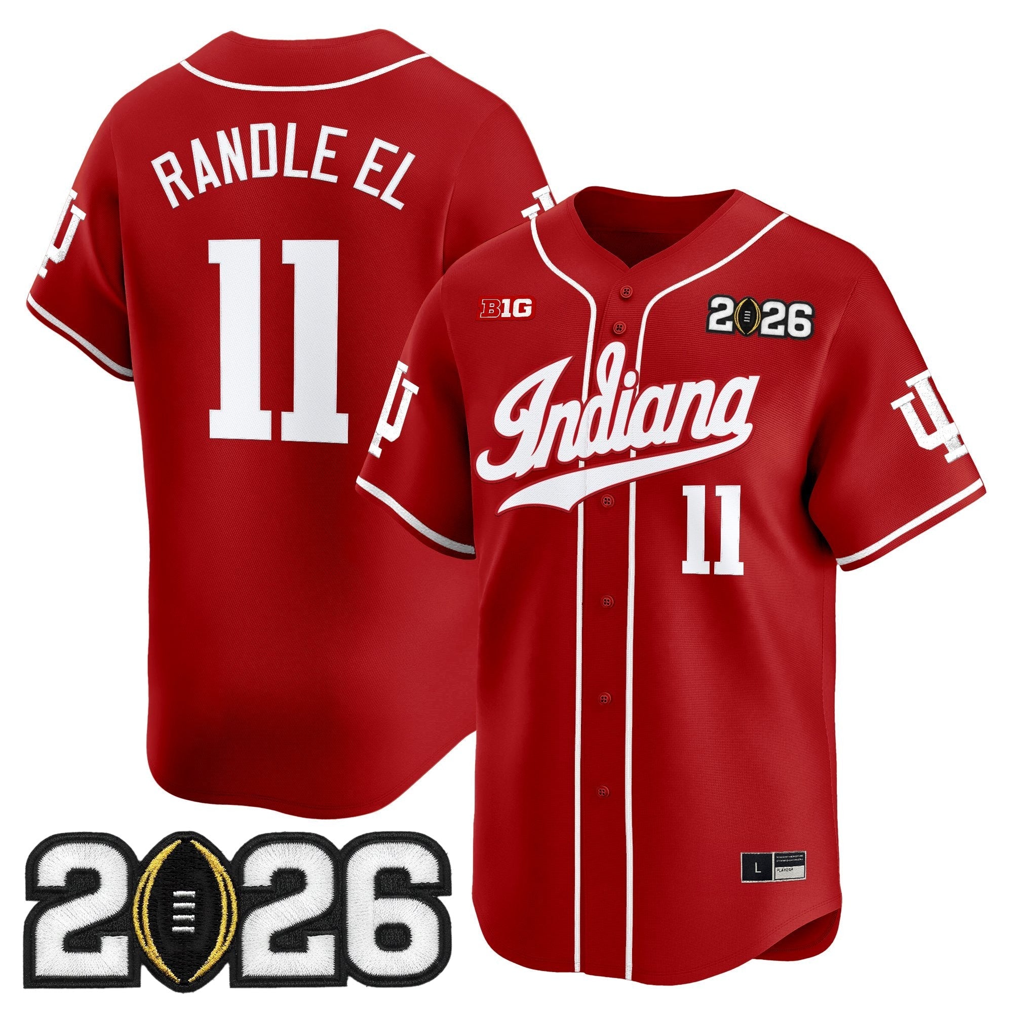 Ind 2026 CFP Final Patch Vapor Baseball Jersey - All Stitched