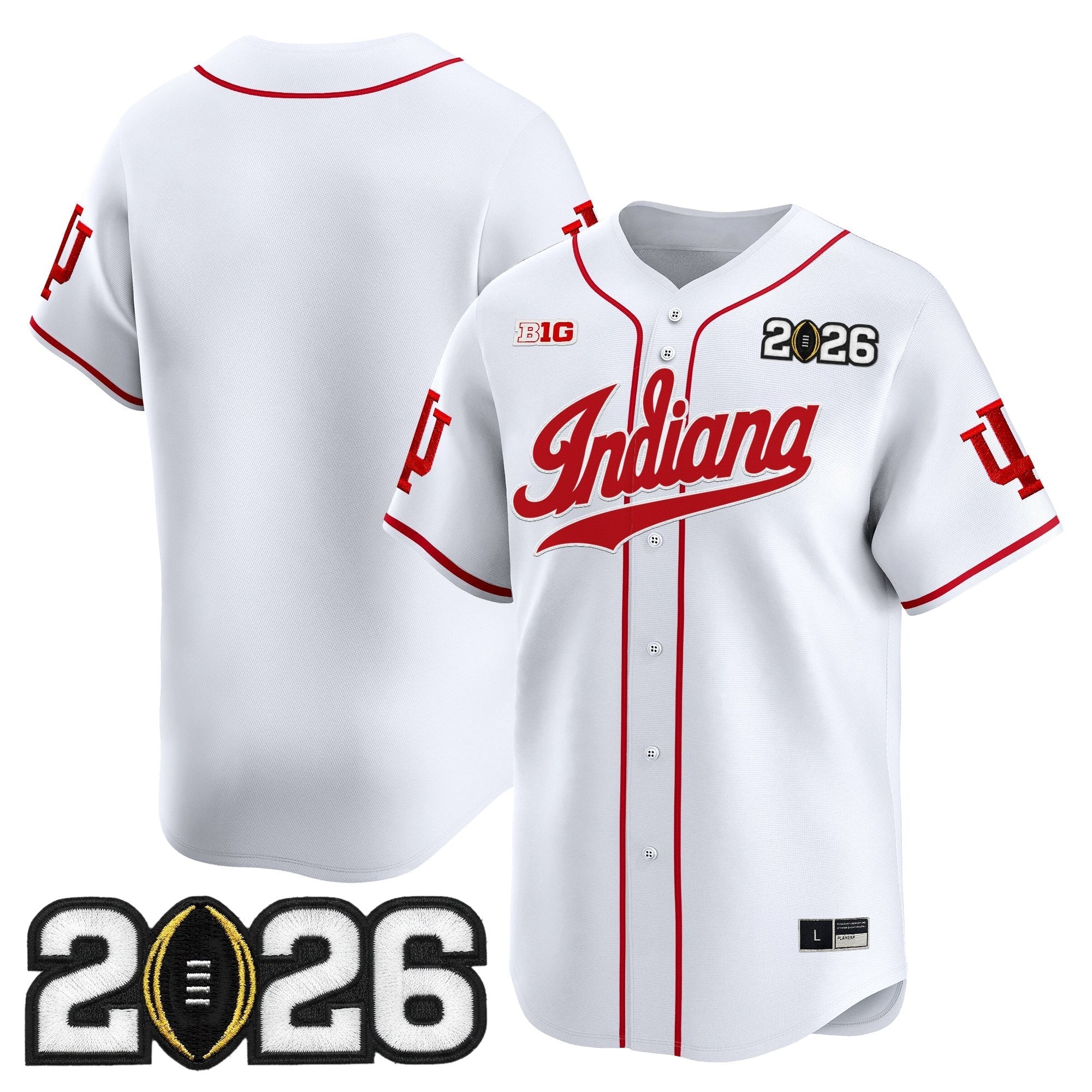 Ind 2026 CFP Final Patch Vapor Baseball Jersey - All Stitched