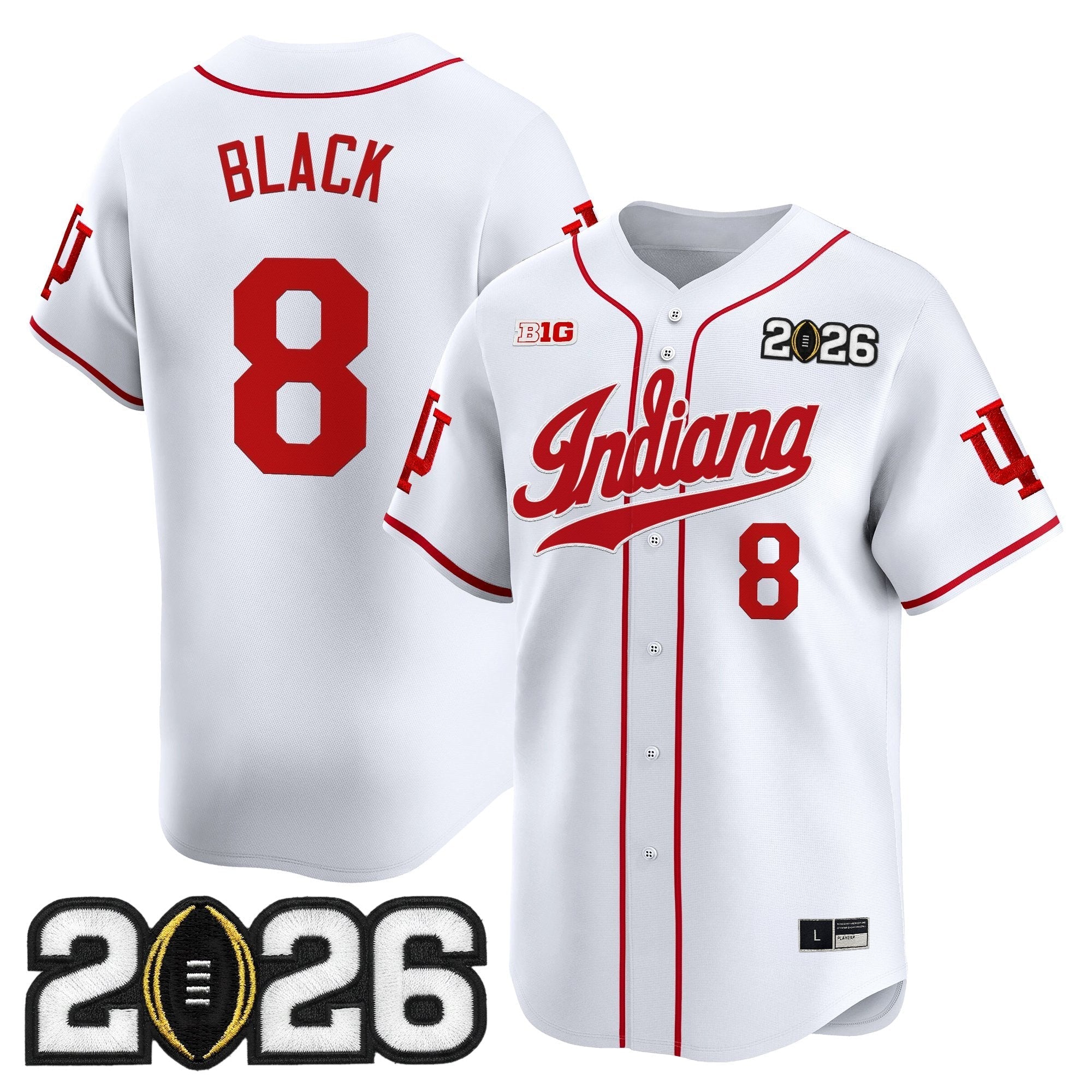 Ind 2026 CFP Final Patch Vapor Baseball Jersey - All Stitched