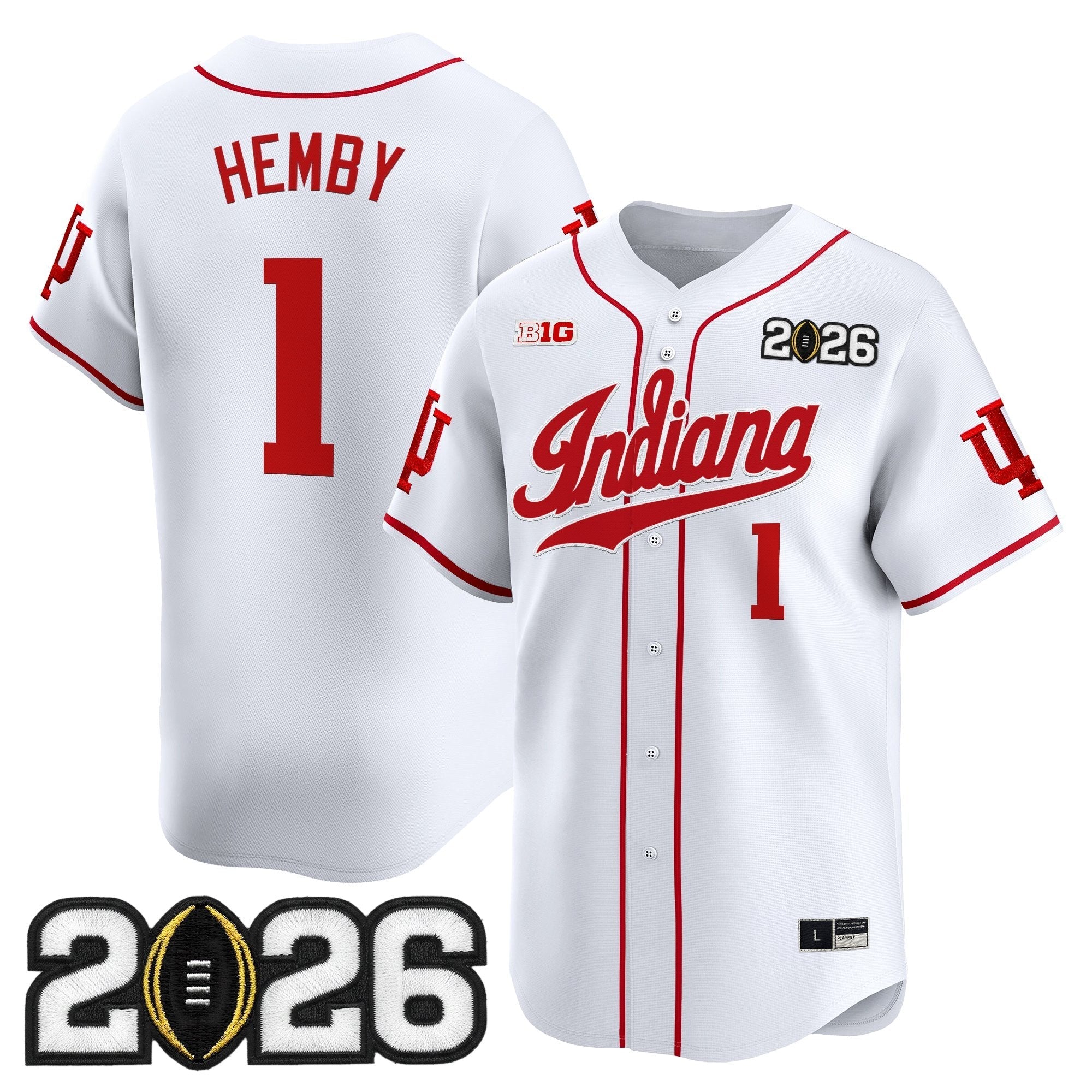 Ind 2026 CFP Final Patch Vapor Baseball Jersey - All Stitched