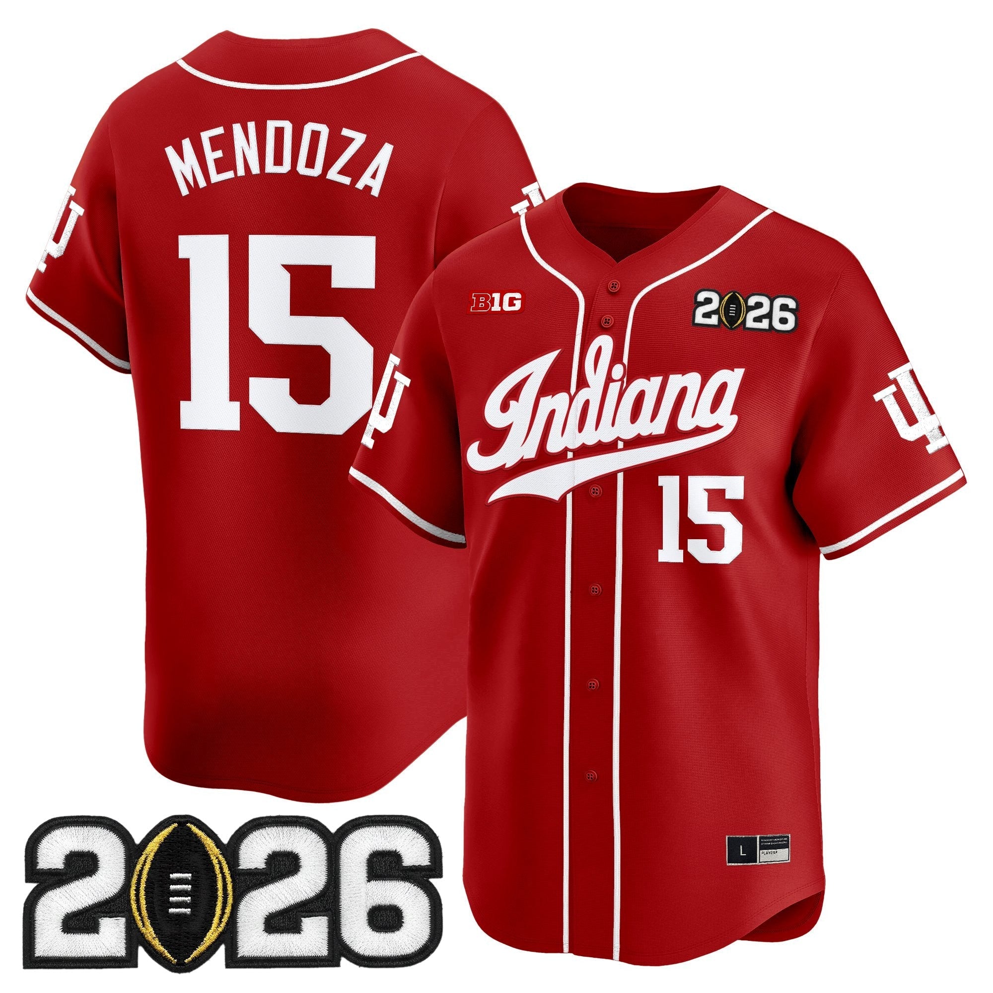Ind 2026 CFP Final Patch Vapor Baseball Jersey - All Stitched