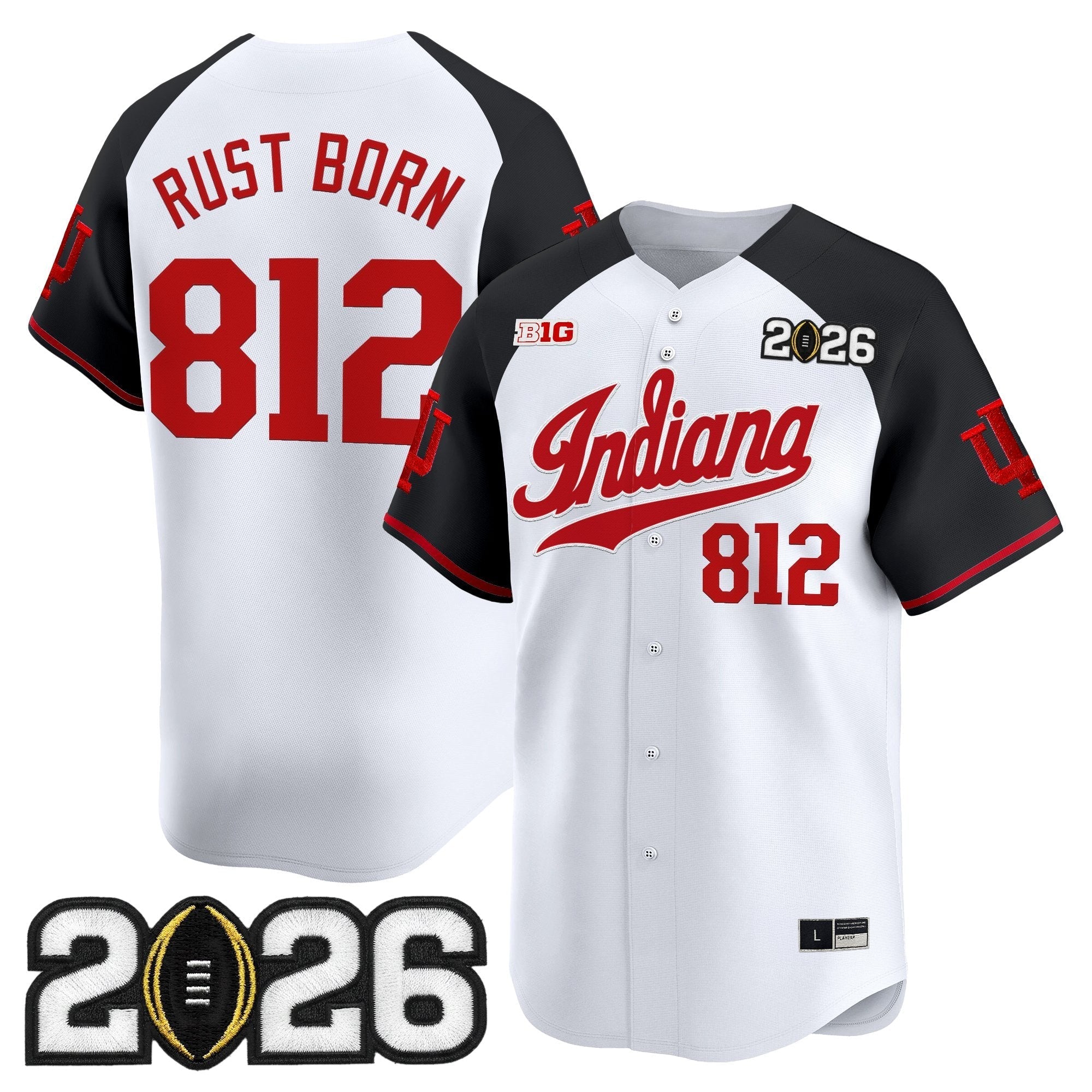 Ind 2026 CFP Final Patch Vapor Baseball Jersey - All Stitched