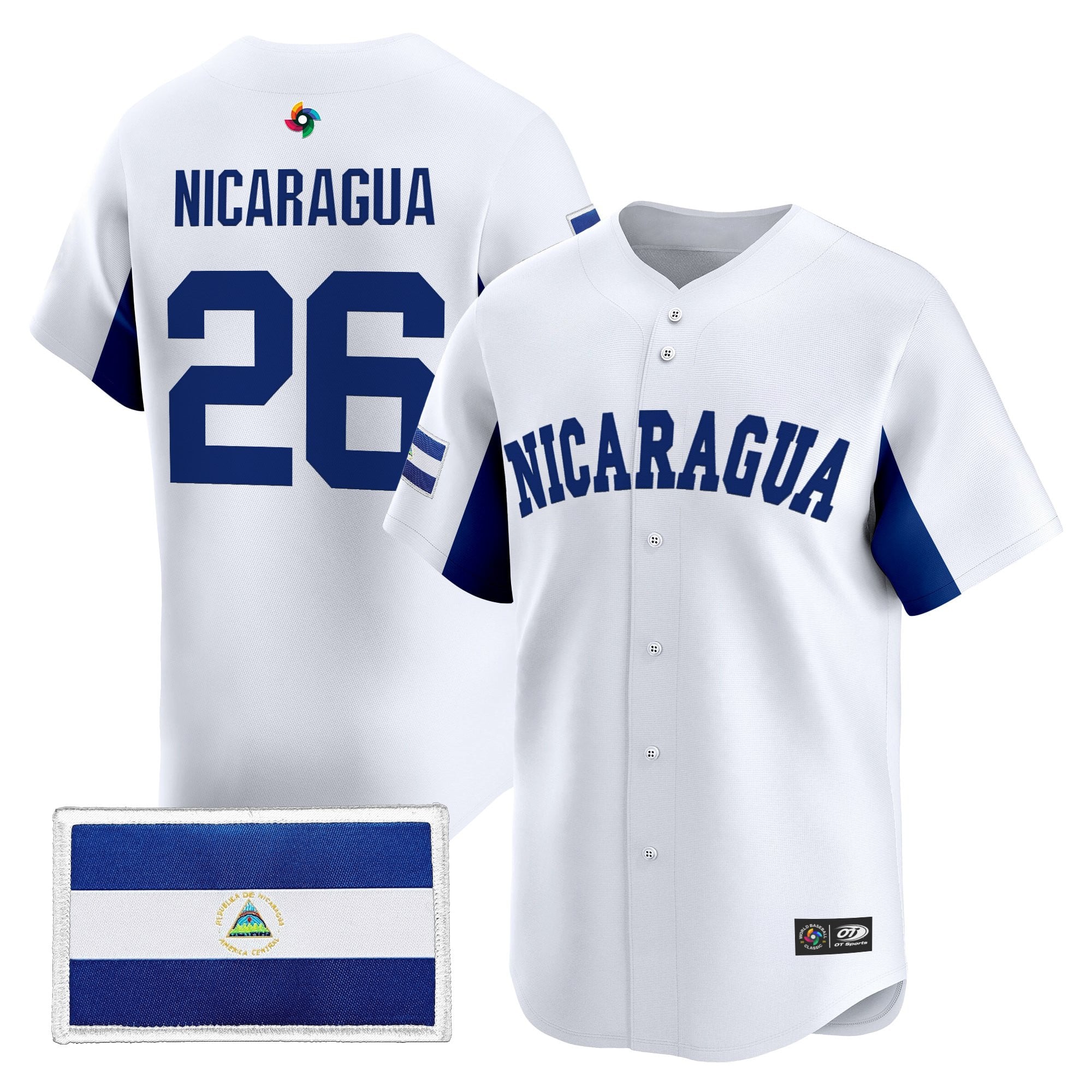 Team Nicaragua 2026 World Baseball Classic Vapor Premier Jersey - All Stitched