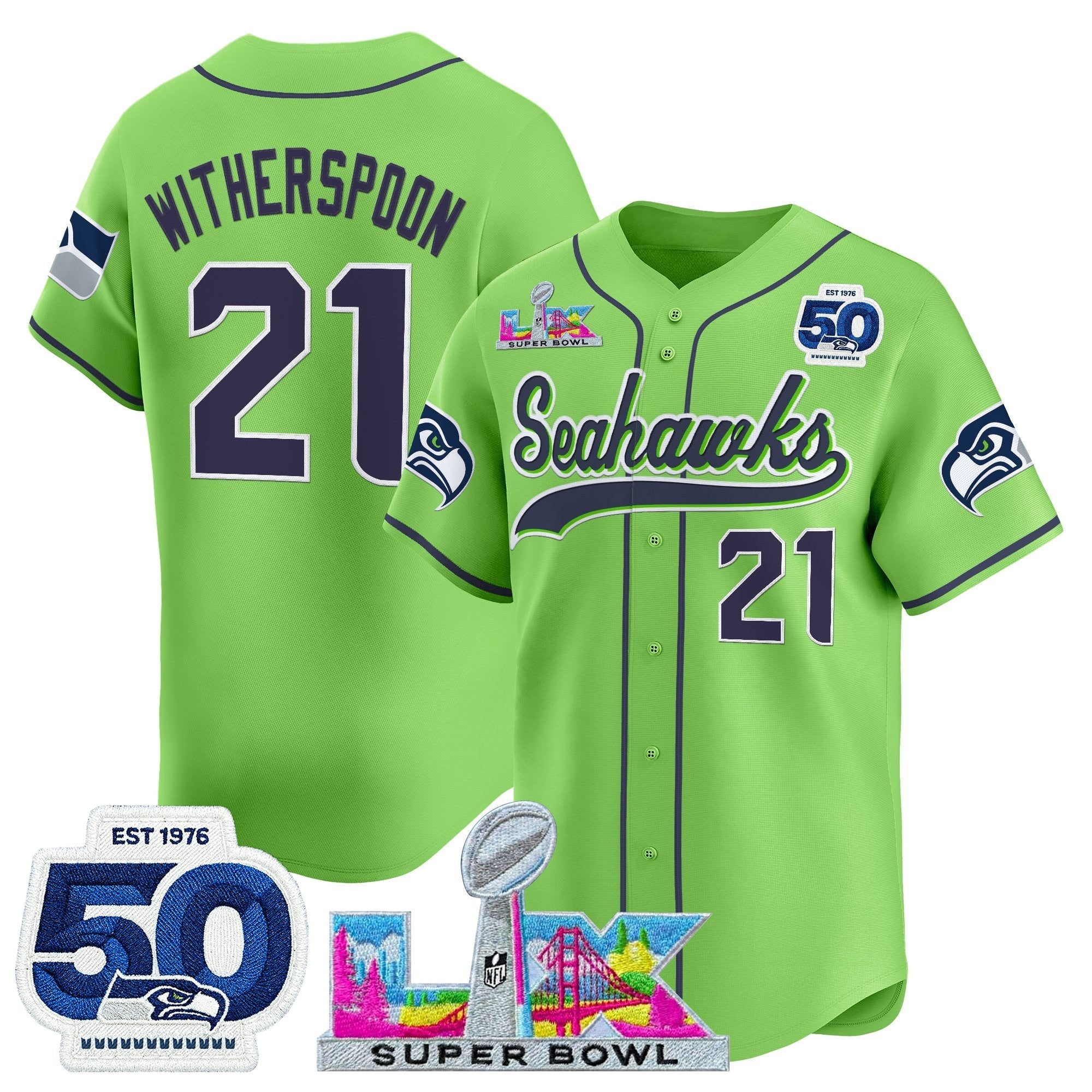 SEA Super Bowl LX Vapor Baseball Jersey - All Stitched