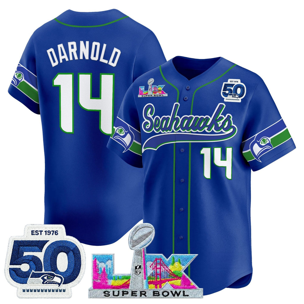 SEA Super Bowl LX Vapor Baseball Jersey - All Stitched
