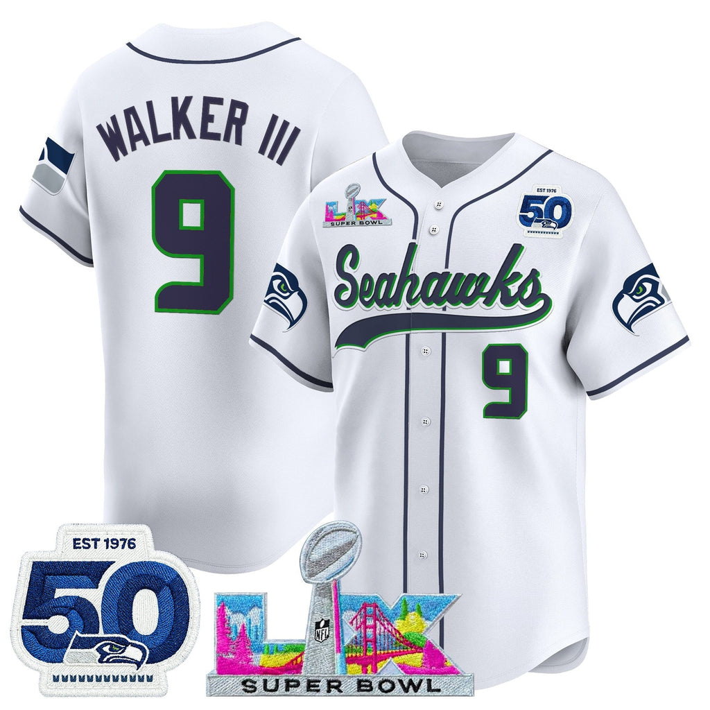 SEA Super Bowl LX Vapor Baseball Jersey - All Stitched