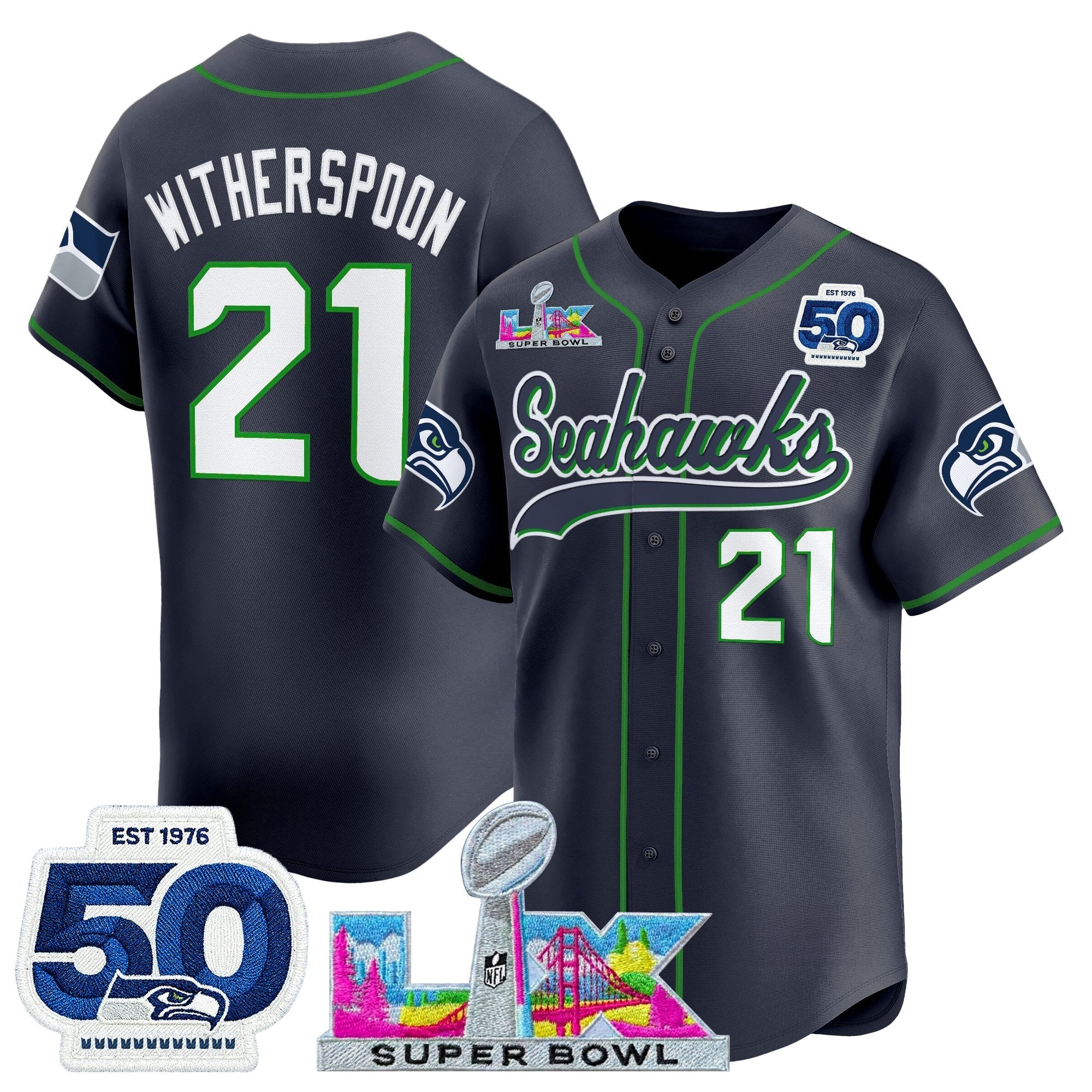 SEA Super Bowl LX Vapor Baseball Jersey - All Stitched