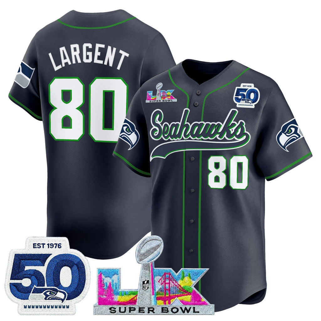 SEA Super Bowl LX Vapor Baseball Jersey - All Stitched