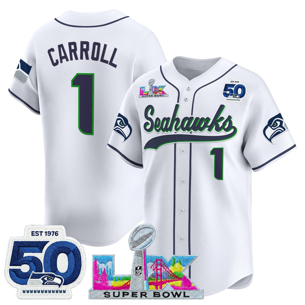SEA Super Bowl LX Vapor Baseball Jersey - All Stitched