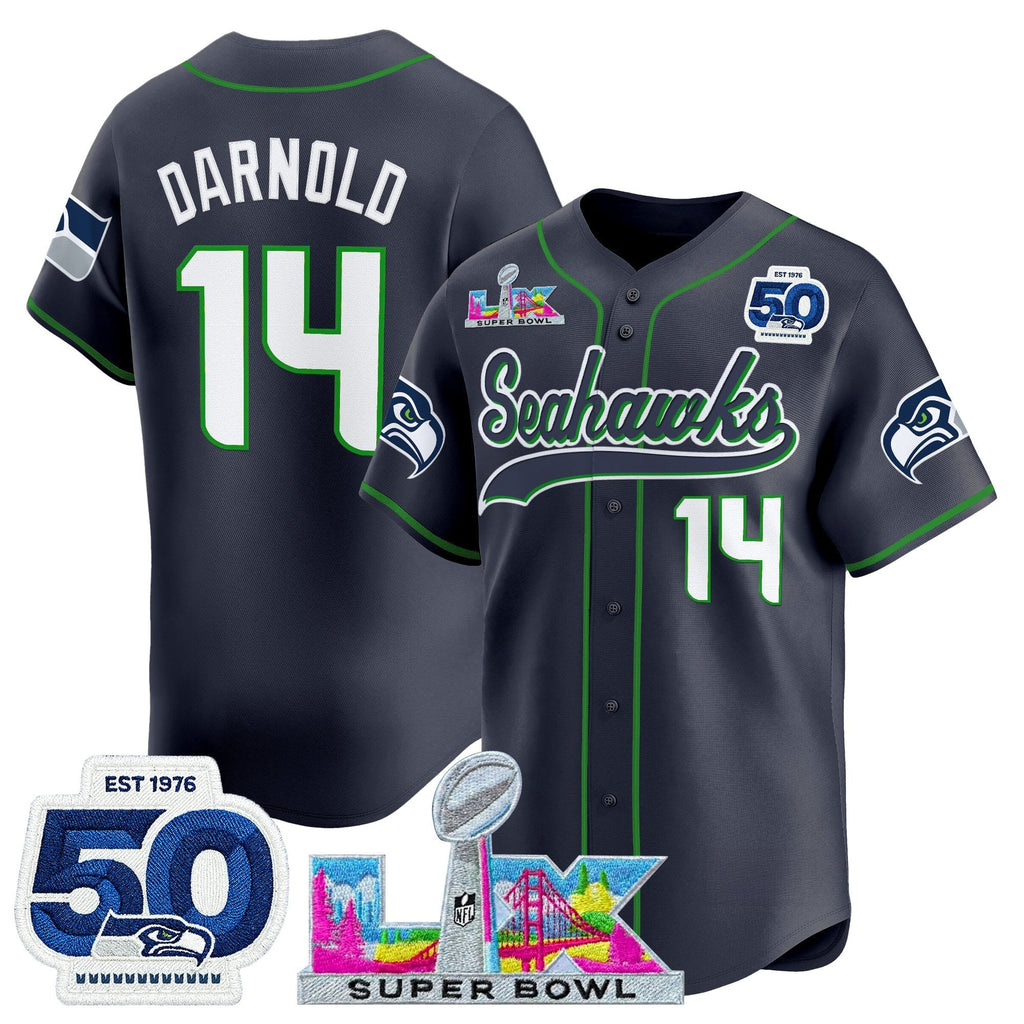SEA Super Bowl LX Vapor Baseball Jersey - All Stitched