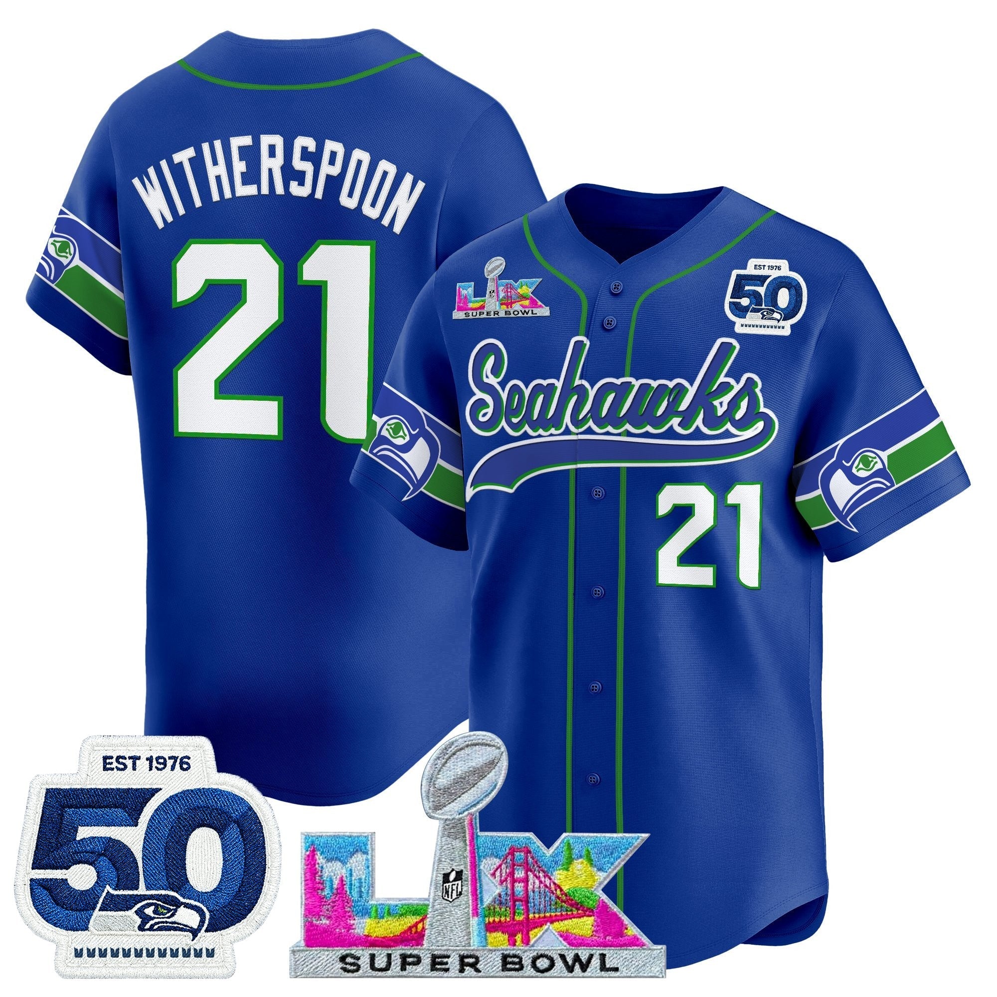 SEA Super Bowl LX Vapor Baseball Jersey - All Stitched