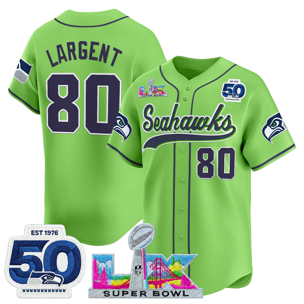 SEA Super Bowl LX Vapor Baseball Jersey - All Stitched