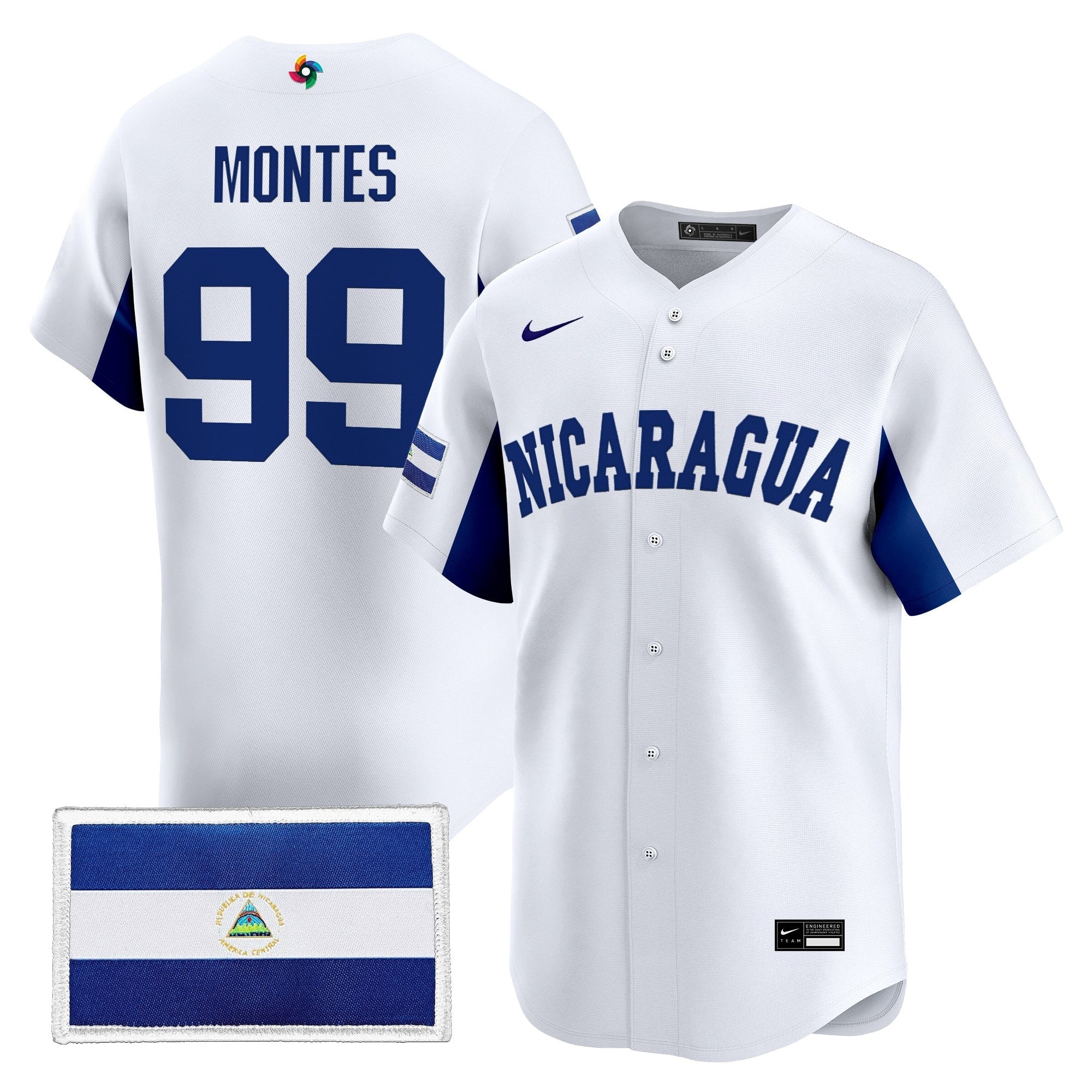 Team Nicaragua 2026 World Baseball Classic Vapor Premier Jersey - All Stitched