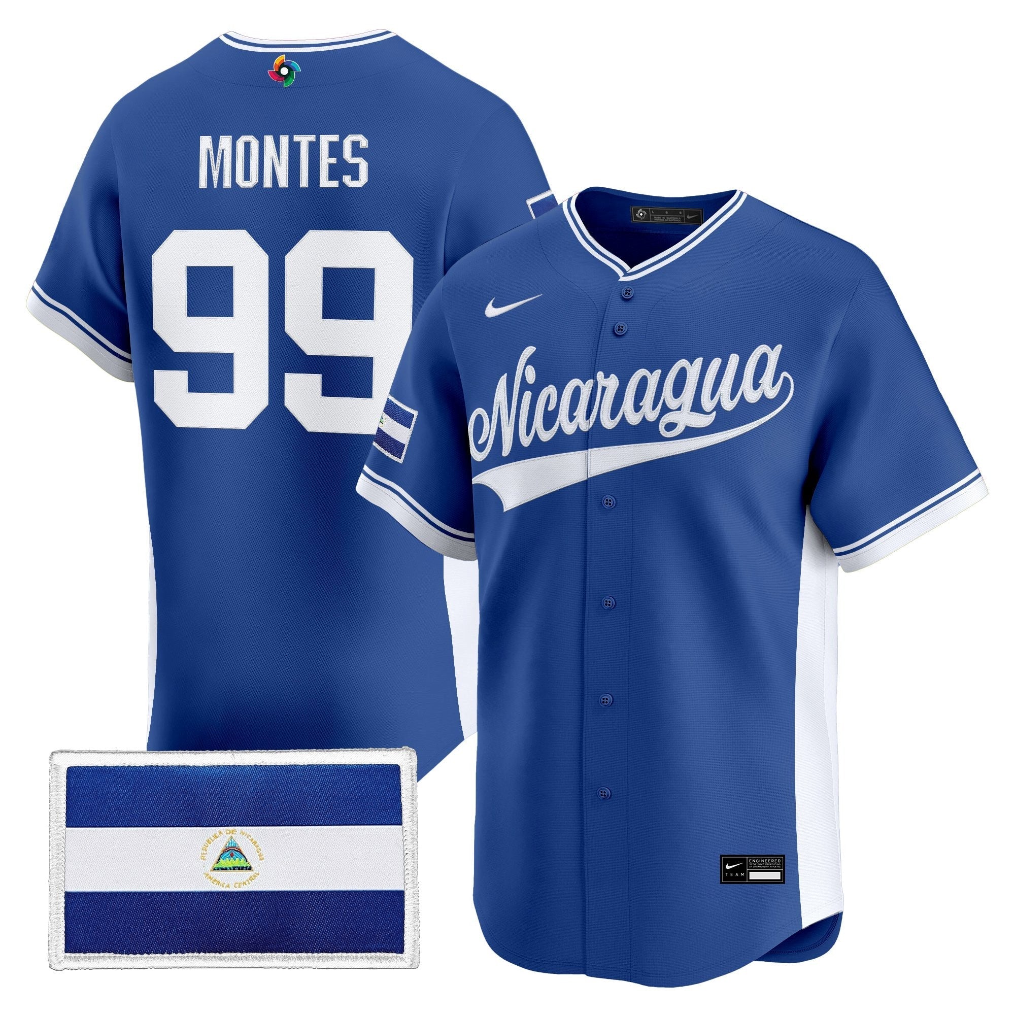 Team Nicaragua 2026 World Baseball Classic Vapor Premier Jersey - All Stitched