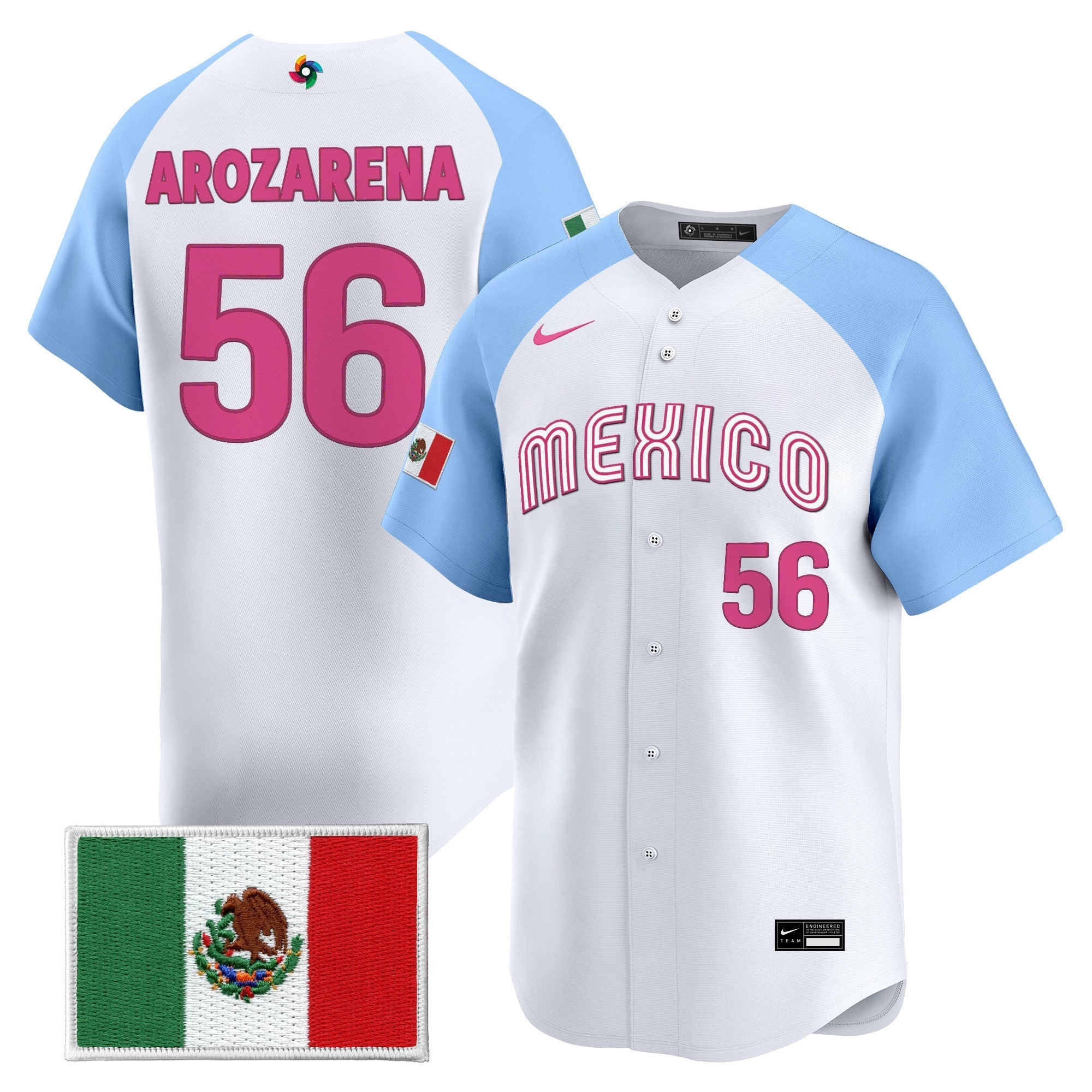Team Mexico World Baseball Classic Vapor Premier Jersey - 2026 Roster - All Stitched