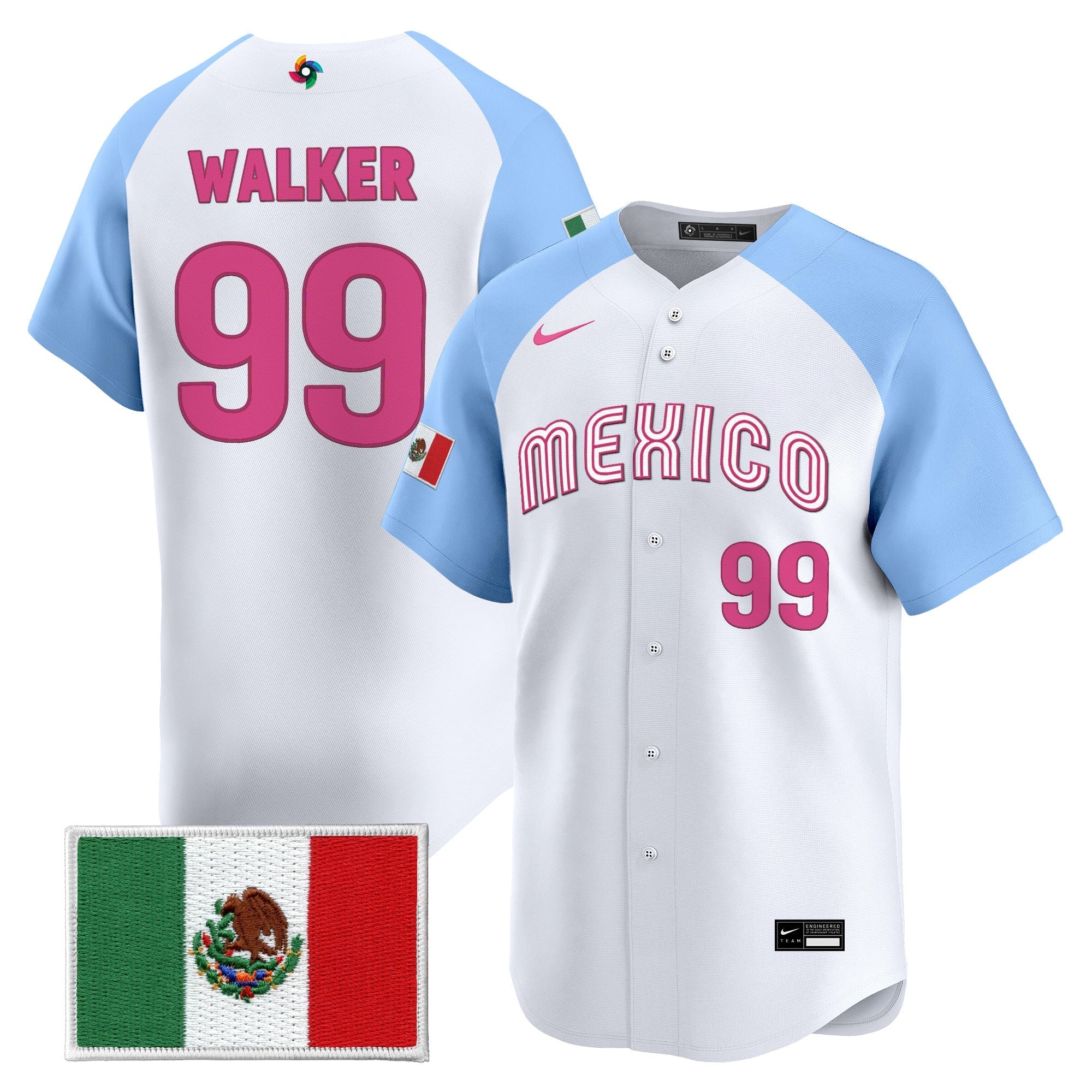 Team Mexico World Baseball Classic Vapor Premier Jersey - 2026 Roster - All Stitched