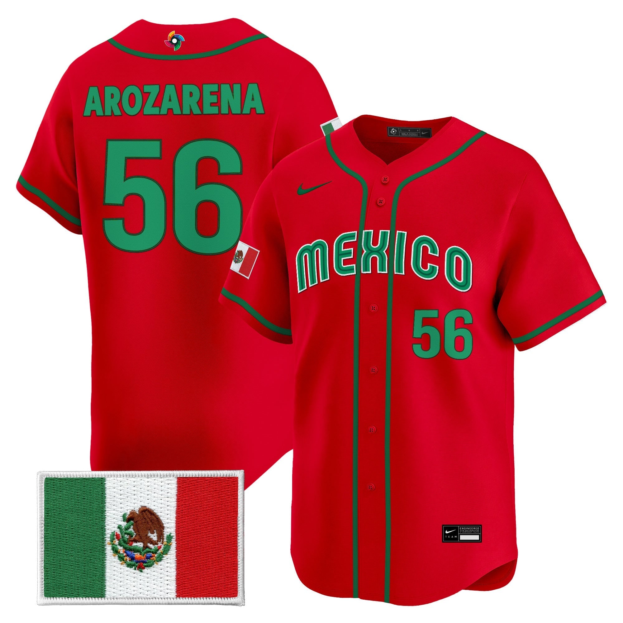 Team Mexico World Baseball Classic Vapor Premier Jersey - 2026 Roster - All Stitched