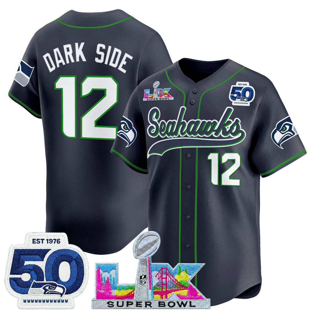 SEA Super Bowl LX Vapor Baseball Jersey - All Stitched