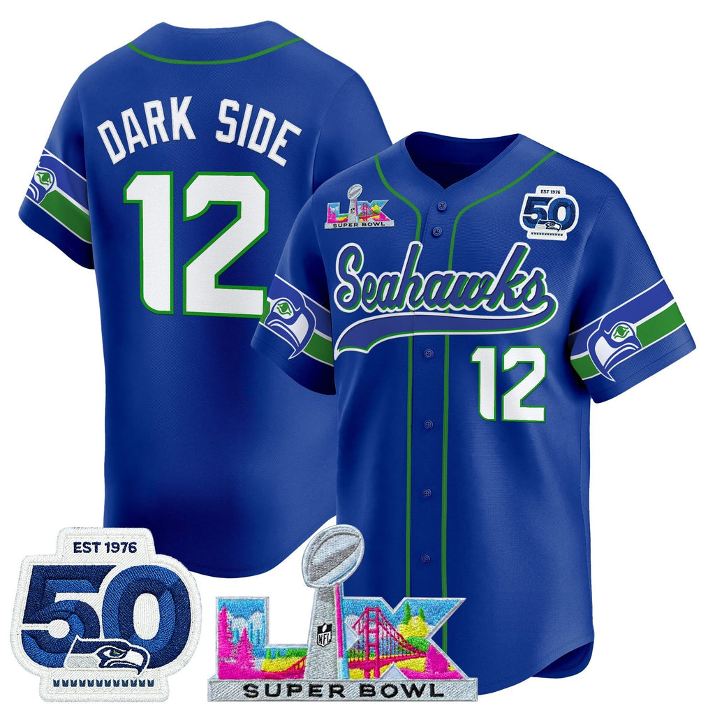 SEA Super Bowl LX Vapor Baseball Jersey - All Stitched