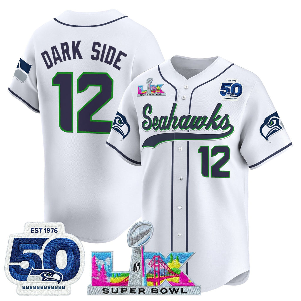 SEA Super Bowl LX Vapor Baseball Jersey - All Stitched