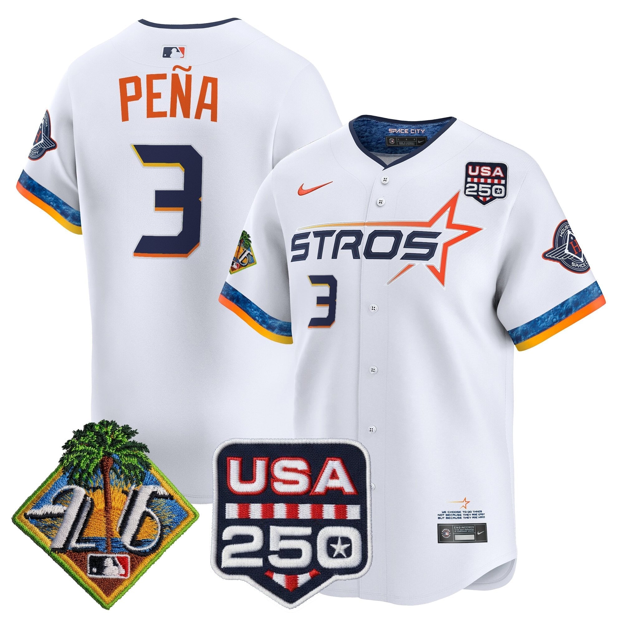 HOU 2026 Spring Training & 250America Patch Vapor Premier Limited Jersey - All Stitched