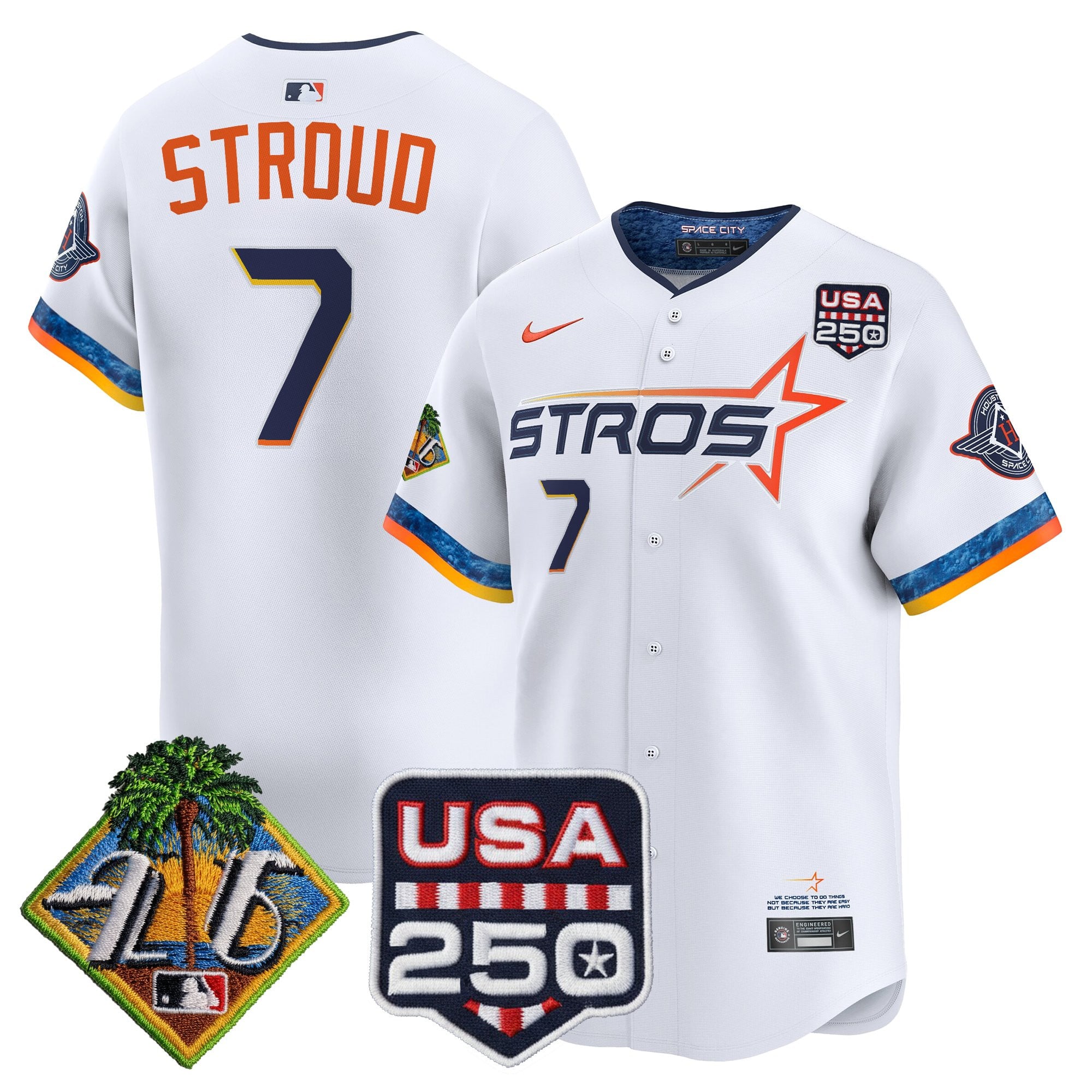 HOU 2026 Spring Training & 250America Patch Vapor Premier Limited Jersey - All Stitched
