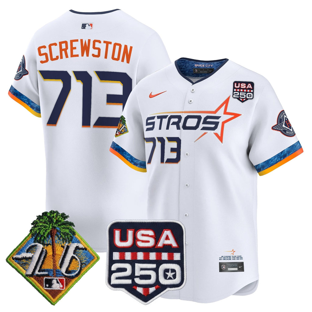 HOU 2026 Spring Training & 250America Patch Vapor Premier Limited Jersey - All Stitched