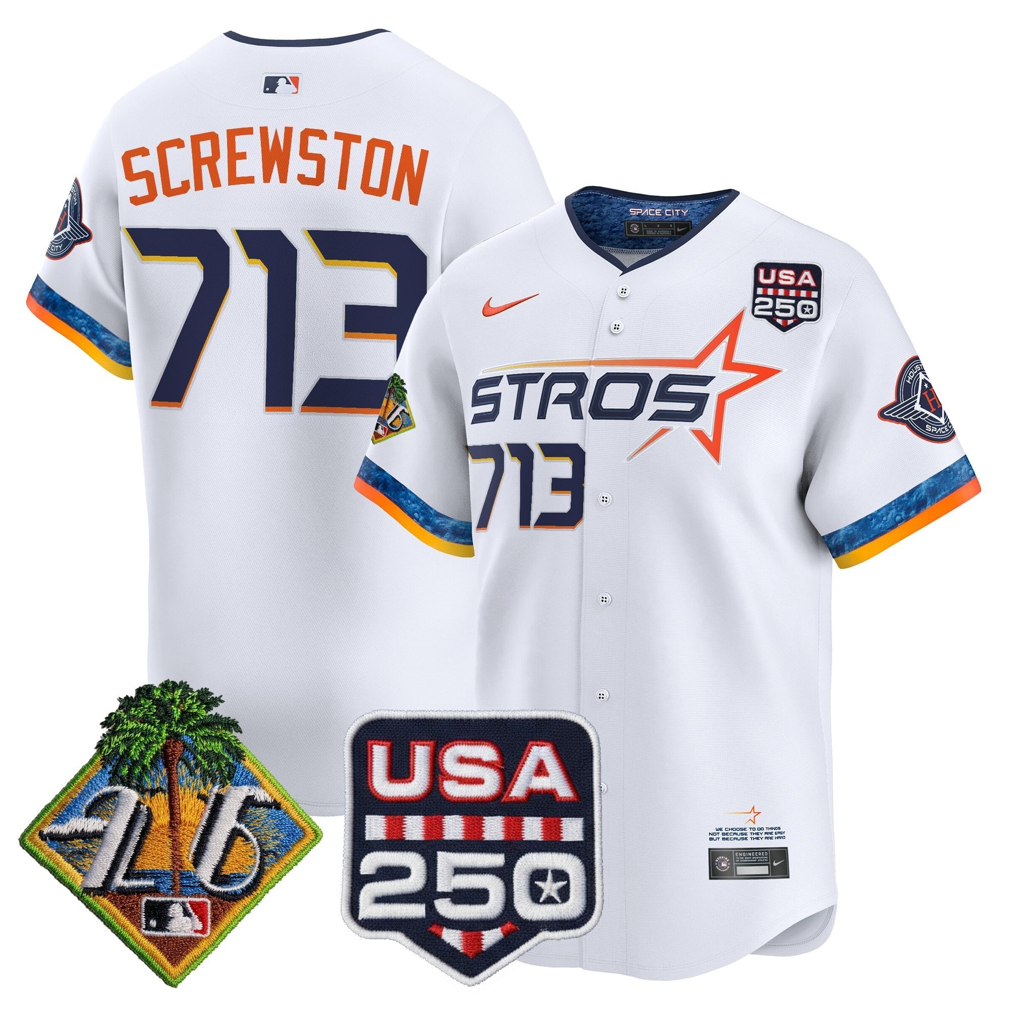 HOU 2026 Spring Training & 250America Patch Vapor Premier Limited Jersey - All Stitched
