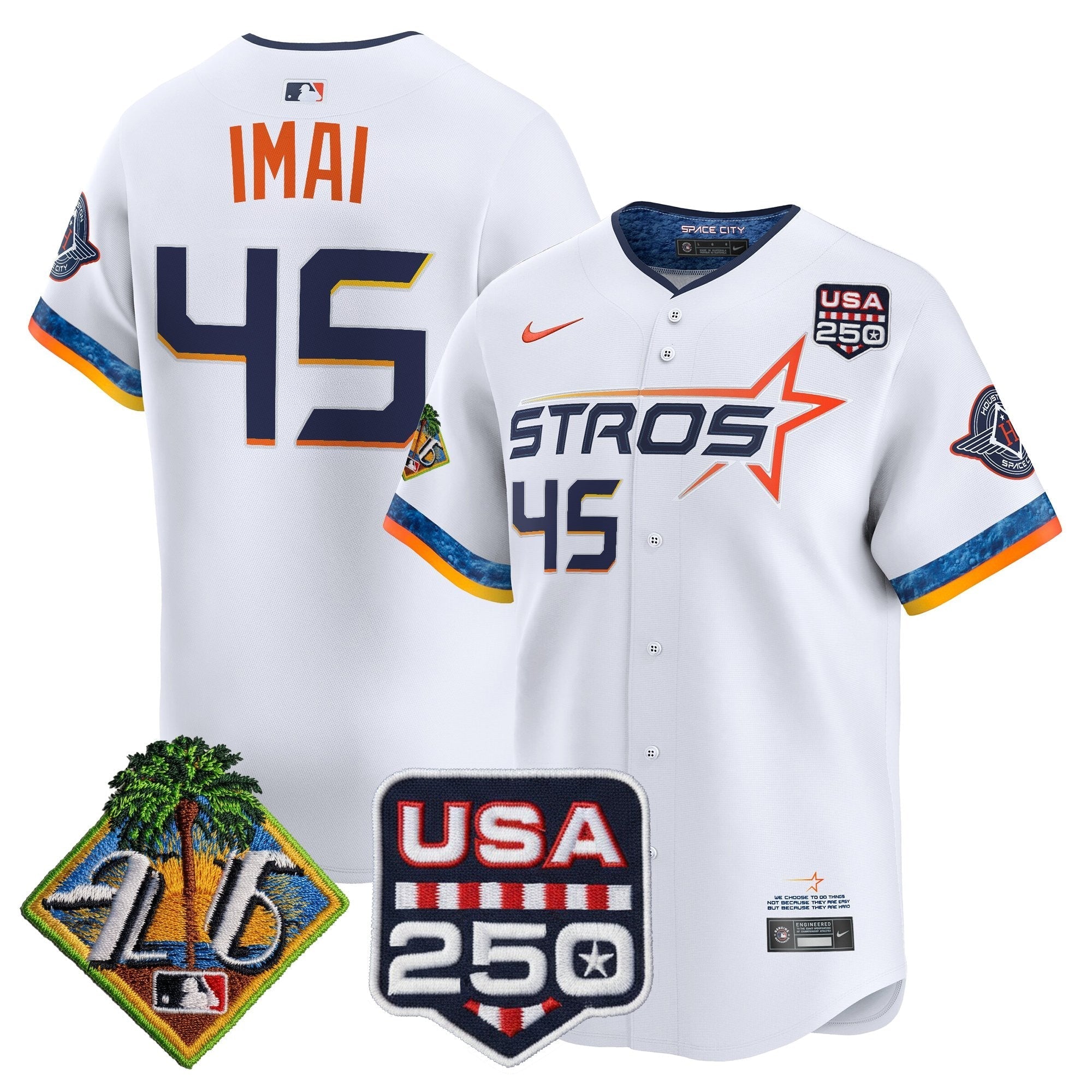 HOU 2026 Spring Training & 250America Patch Vapor Premier Limited Jersey - All Stitched
