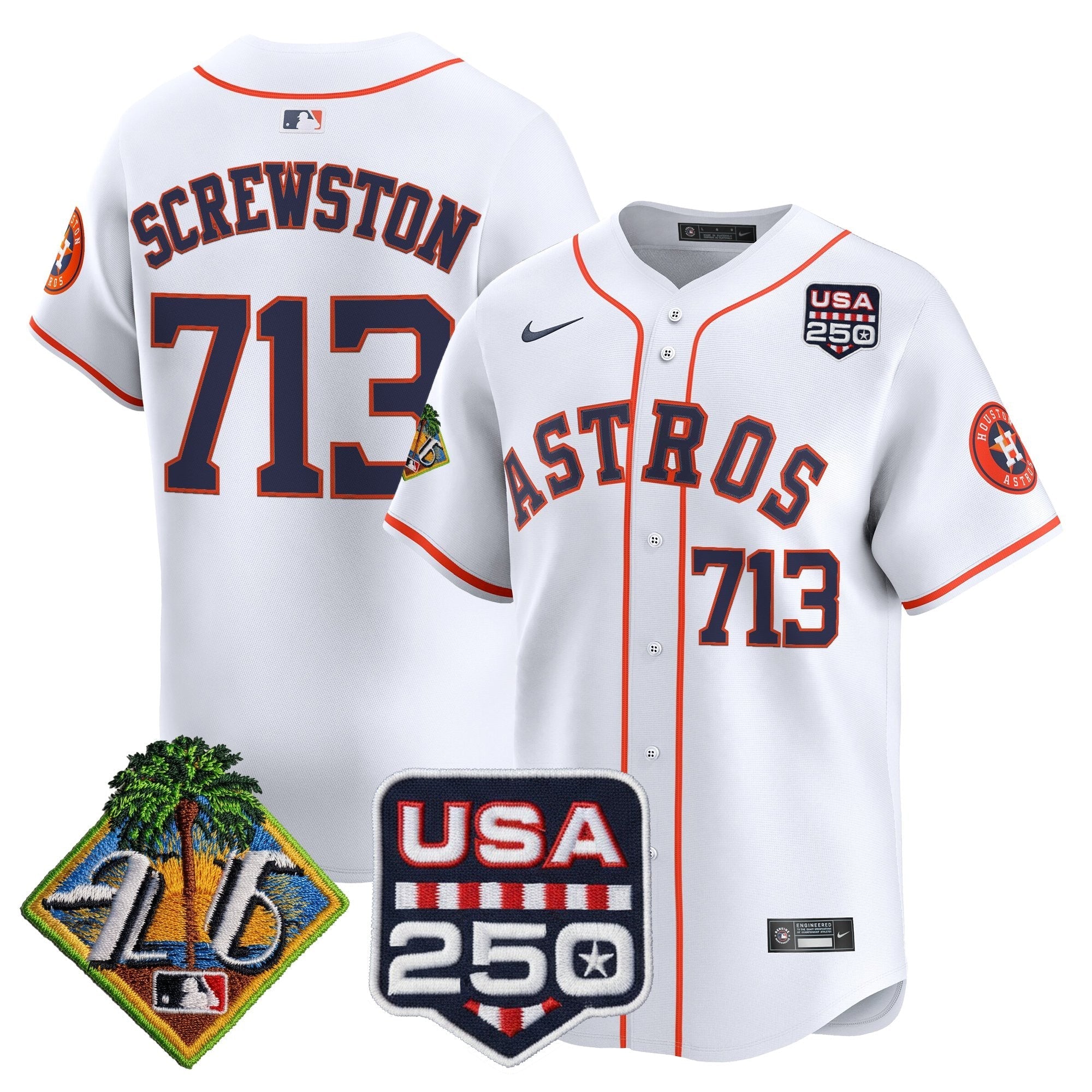 HOU 2026 Spring Training & 250America Patch Vapor Premier Limited Jersey - All Stitched