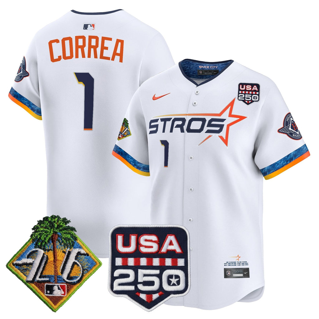 HOU 2026 Spring Training & 250America Patch Vapor Premier Limited Jersey - All Stitched