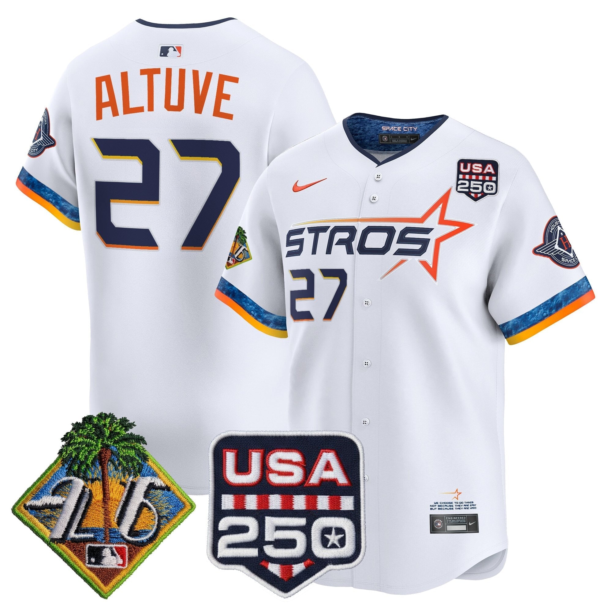 HOU 2026 Spring Training & 250America Patch Vapor Premier Limited Jersey - All Stitched