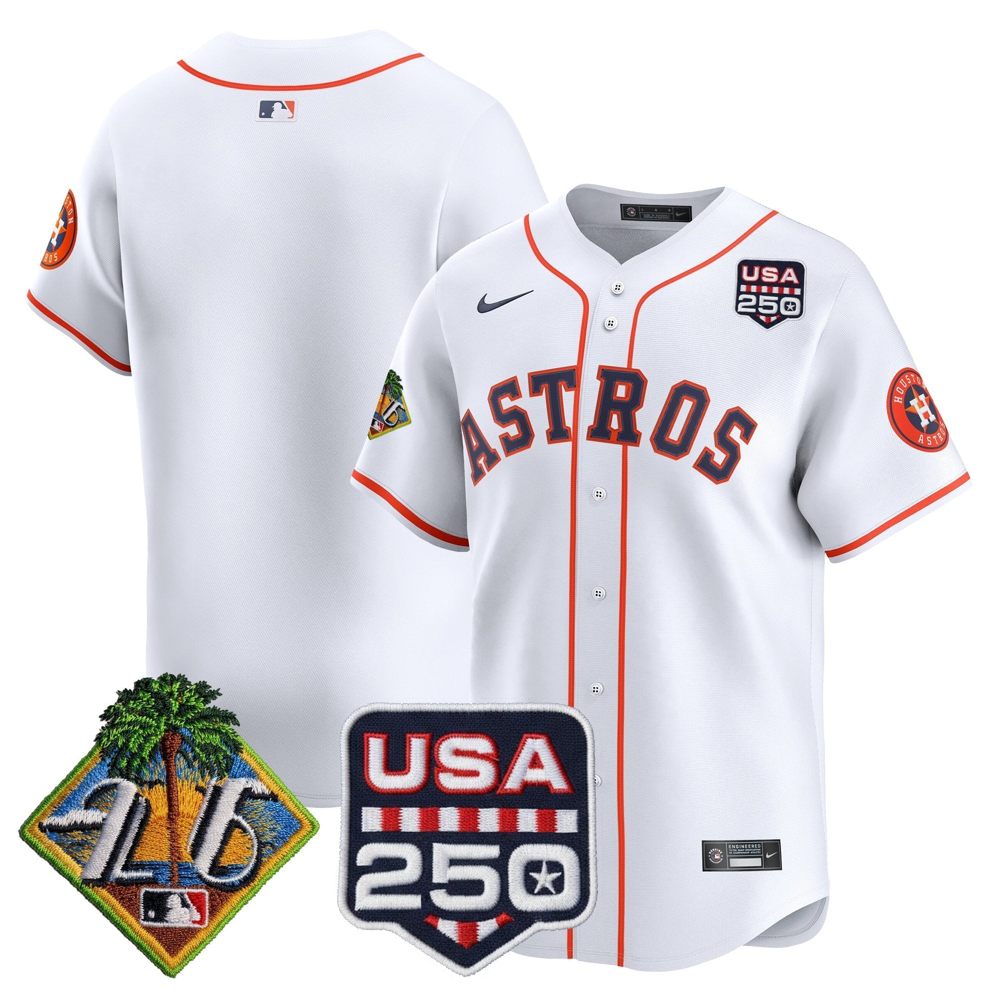 HOU 2026 Spring Training & 250America Patch Vapor Premier Limited Jersey - All Stitched