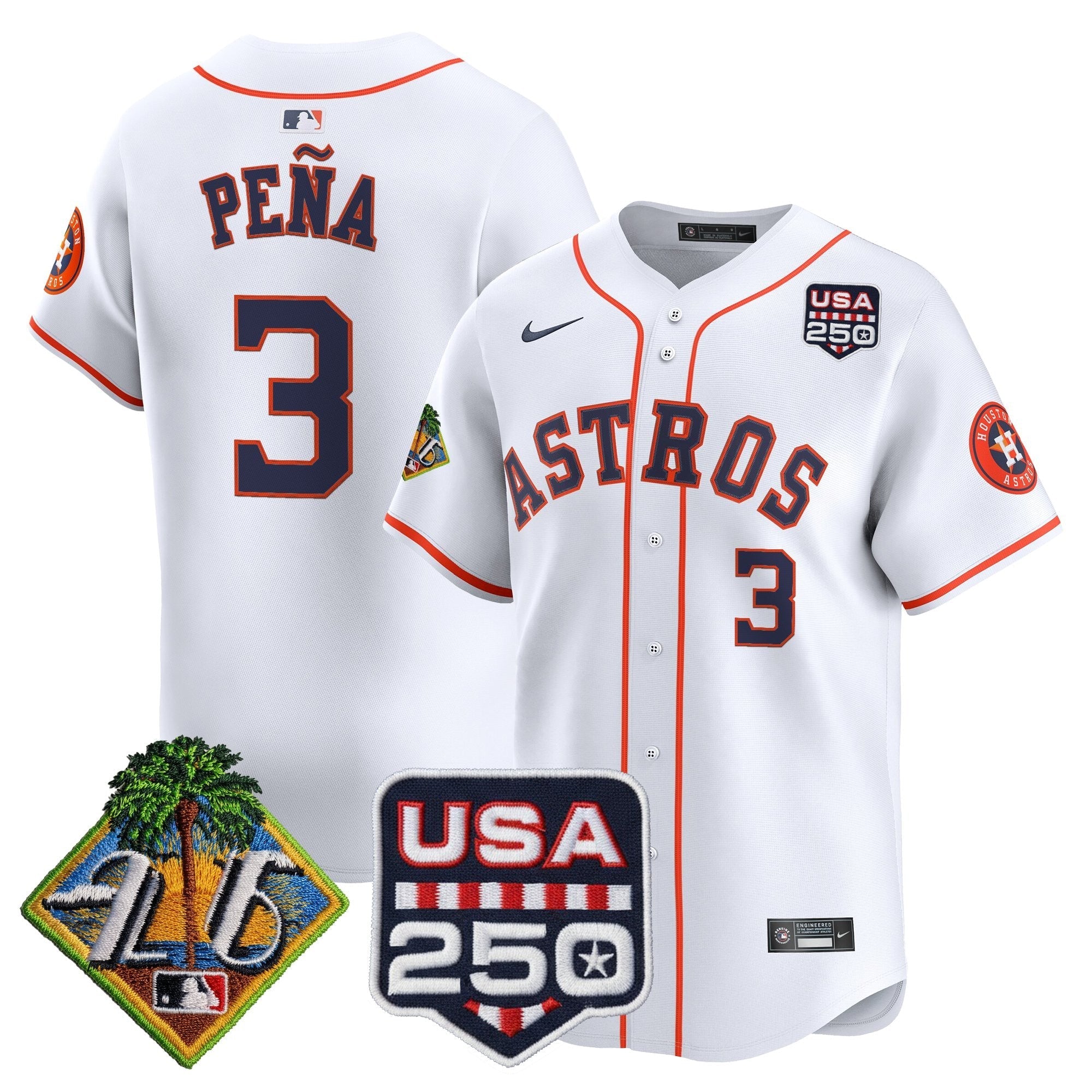 HOU 2026 Spring Training & 250America Patch Vapor Premier Limited Jersey - All Stitched