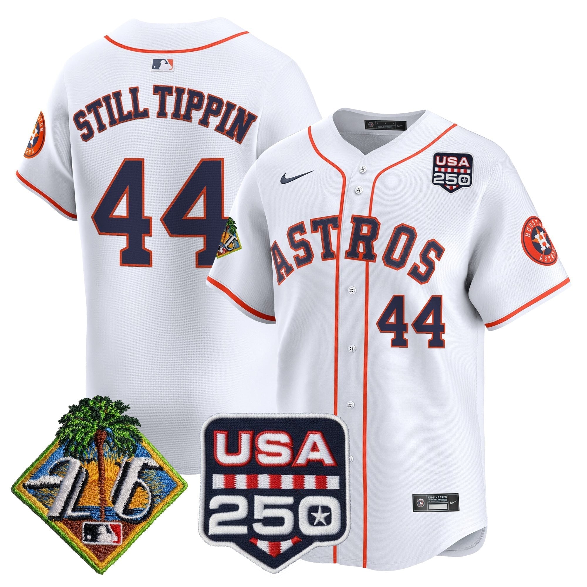 HOU 2026 Spring Training & 250America Patch Vapor Premier Limited Jersey - All Stitched