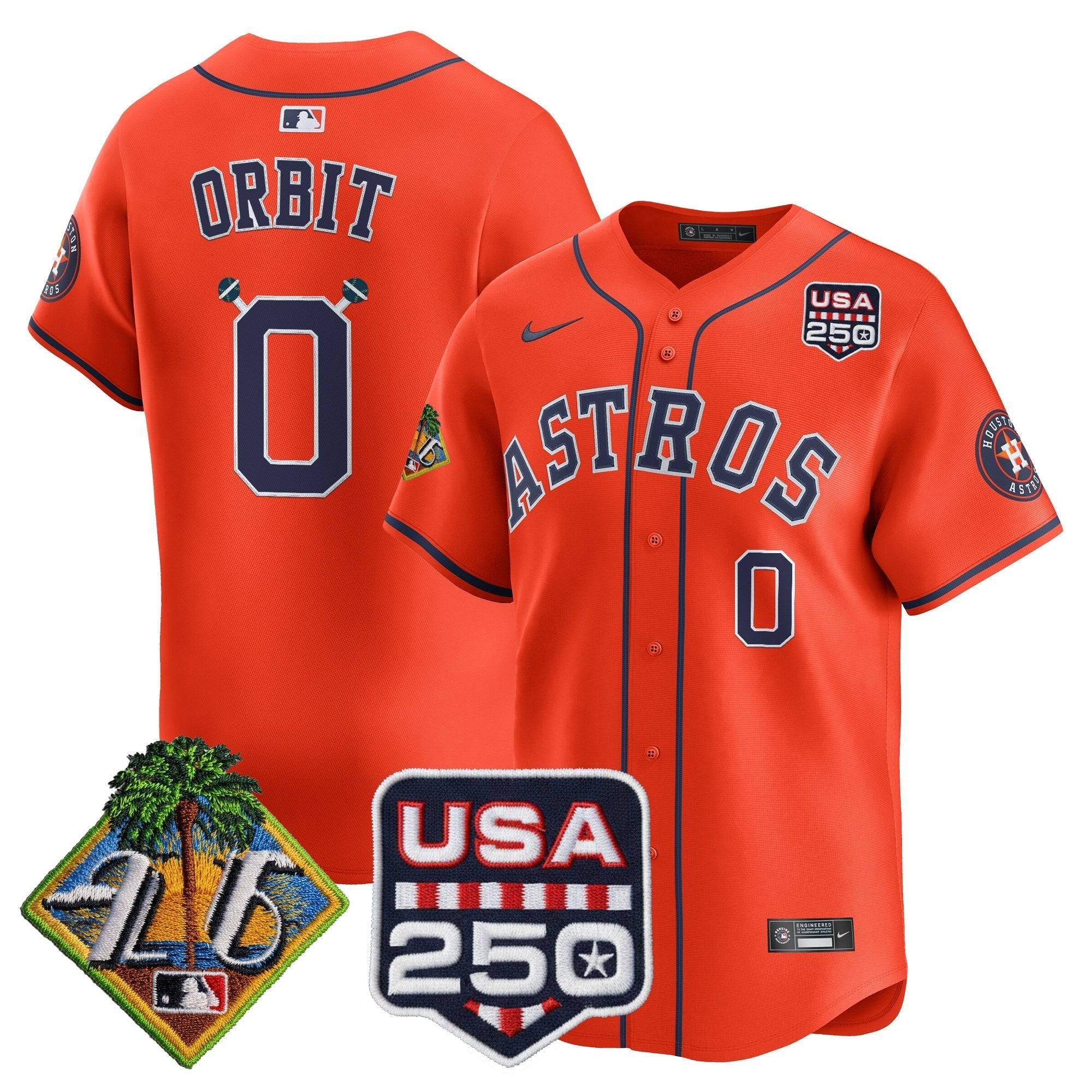 HOU 2026 Spring Training & 250America Patch Vapor Premier Limited Jersey - All Stitched