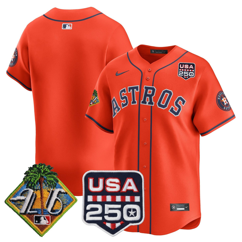 HOU 2026 Spring Training & 250America Patch Vapor Premier Limited Jersey - All Stitched