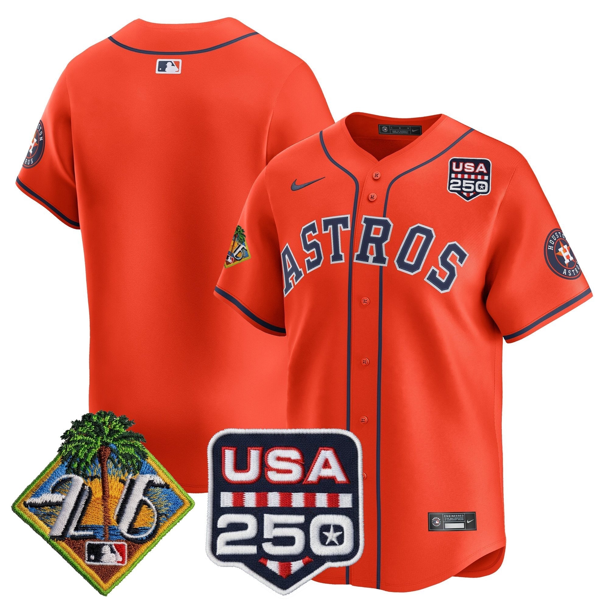 HOU 2026 Spring Training & 250America Patch Vapor Premier Limited Jersey - All Stitched