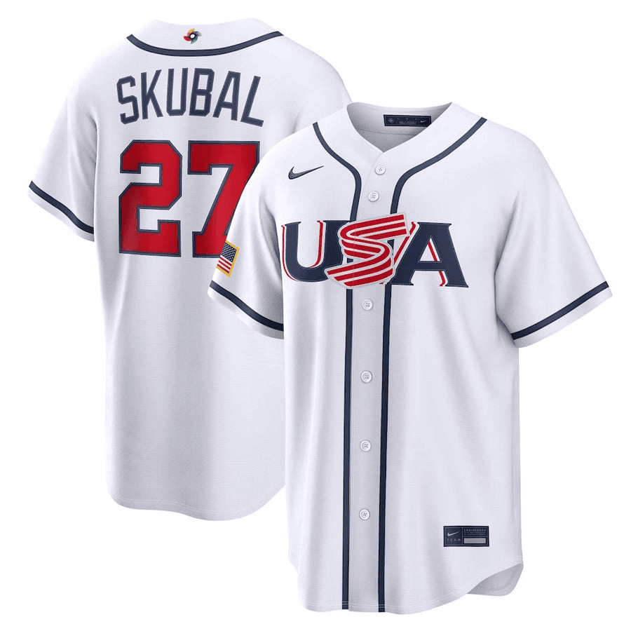 27 Tarik Skubal Usa 2026 World Baseball Classic Baseball Jersey Team Usa Wbc 2026 Merch Navy